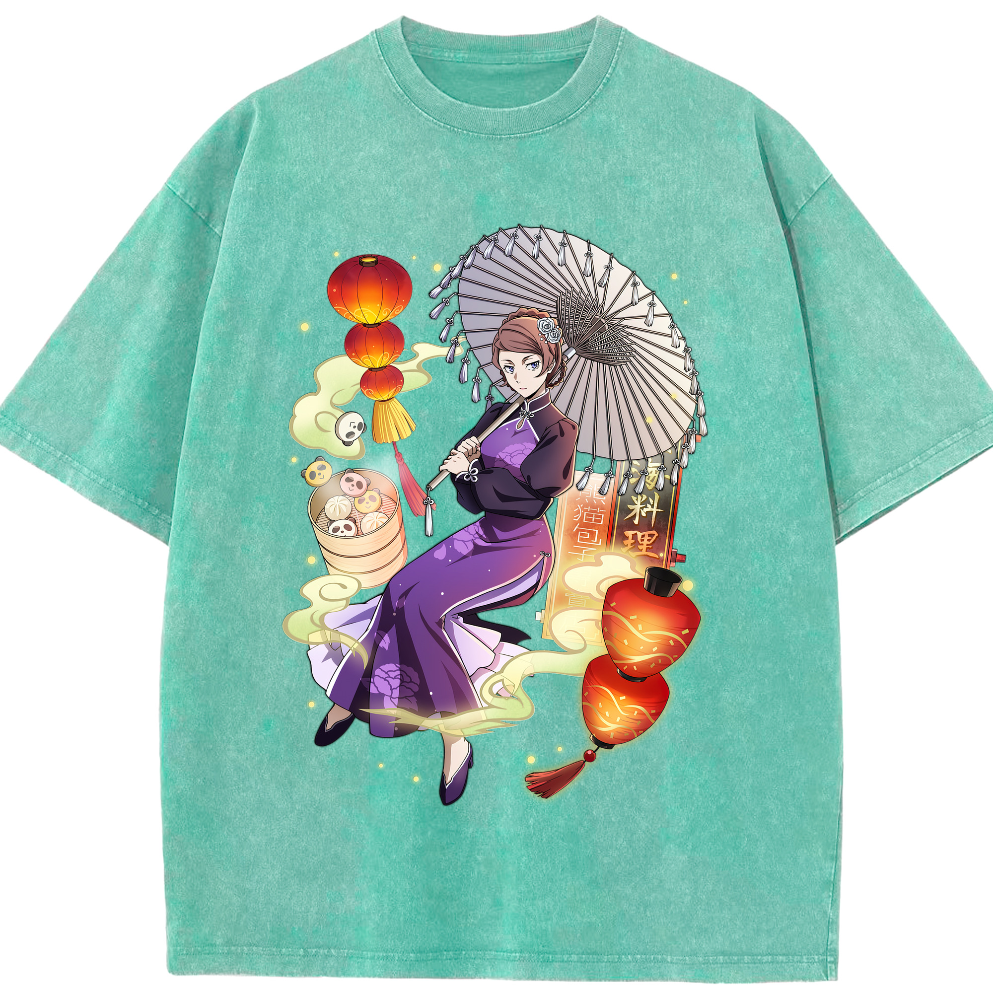 （画像用） 文豪ストレイドッグス Bungo Stray Dogs 綿100% ヴィンテージ風 半袖Tシャツ（フロントプリント）
